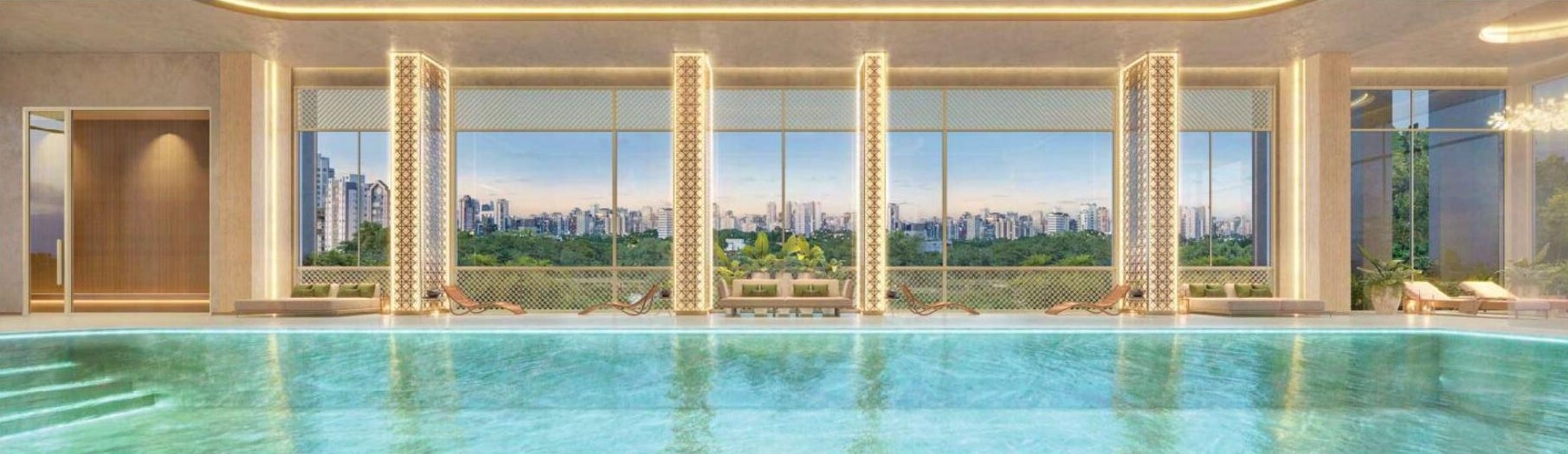 Perspectiva ilustrada Indoor Swimming Pool, 4º pavimento, Escape Brooklin