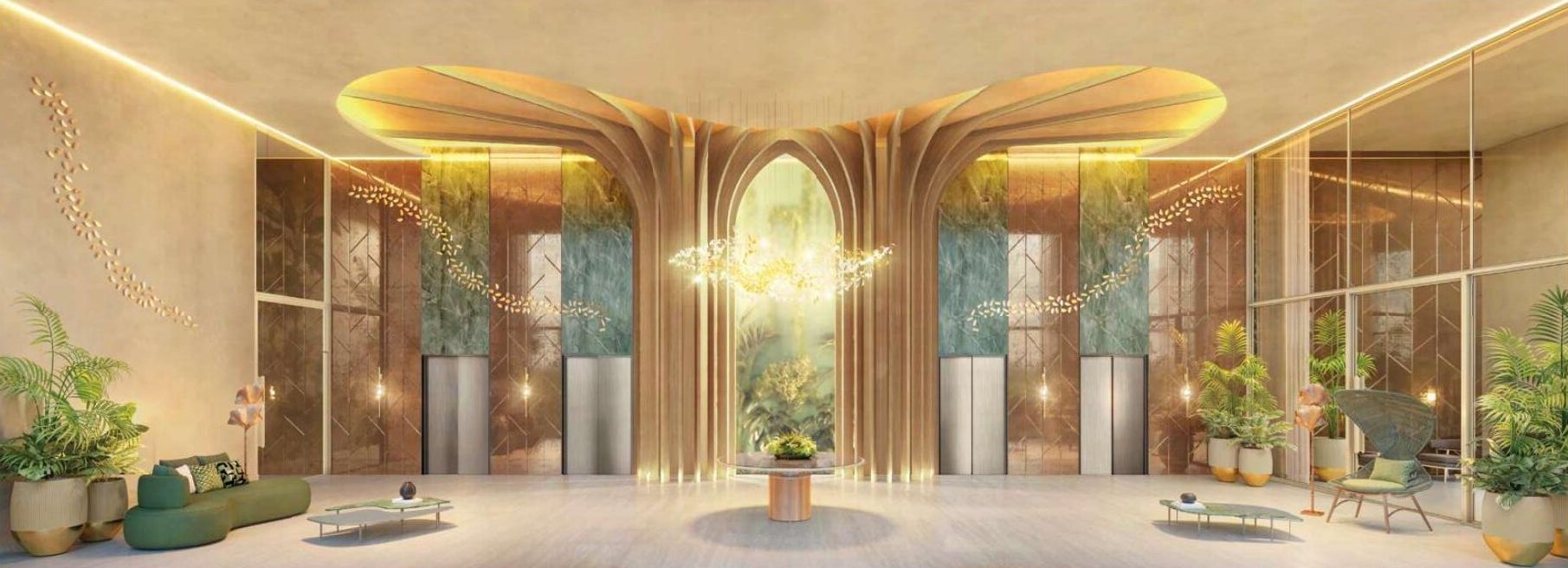 Perspectiva ilustrada Lobby, Térreo, Escape Brooklin