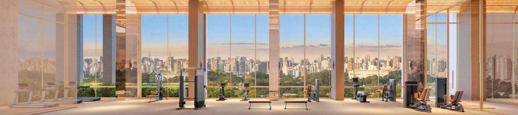 Perspectiva ilustrada Fitness, 4º pavimento, Escape Brooklin